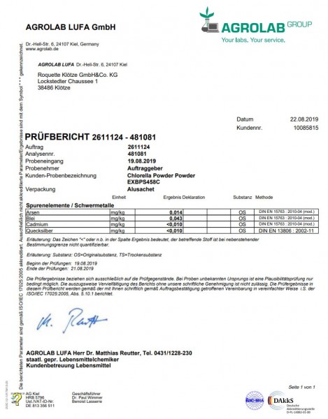4. Bild von Chlorella Presslinge aus deutschem Anbau (ALGOMED®), Rohkostqualität, ab 100g