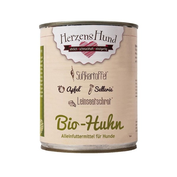 Herzenshund Bio Huhn mit Bio Süßkartoffel