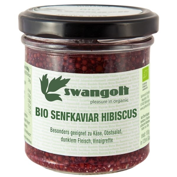 Senf Kaviar Hibiskus, Bio, vegan, Swangolt Gourmet B-Ware