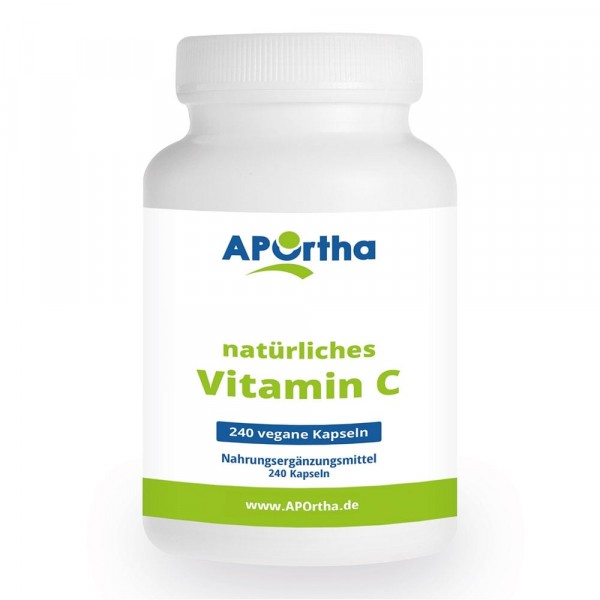 Natürliches Vitamin C aus Acerola-Extrakt und Hagebutten-Extrakt - 240 vegane Kapseln