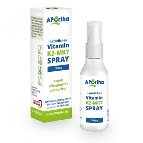 Natürliches Vitamin K2 MK7 Spray, 100µg, 25 ml B-Ware