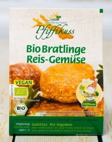 Reis-Gemüse Bratlinge, Bio, vegan, Pfiffikus
