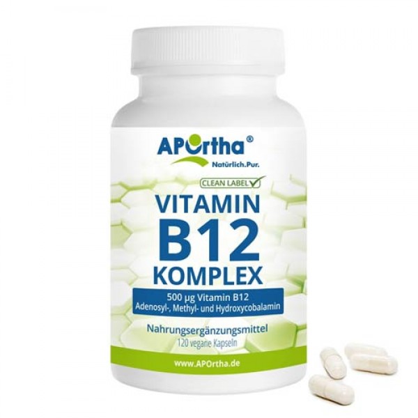 Natürliches Vitamin B12 (Adenosylcobalamin) aus Fermentation, 120 vegane Kapseln
