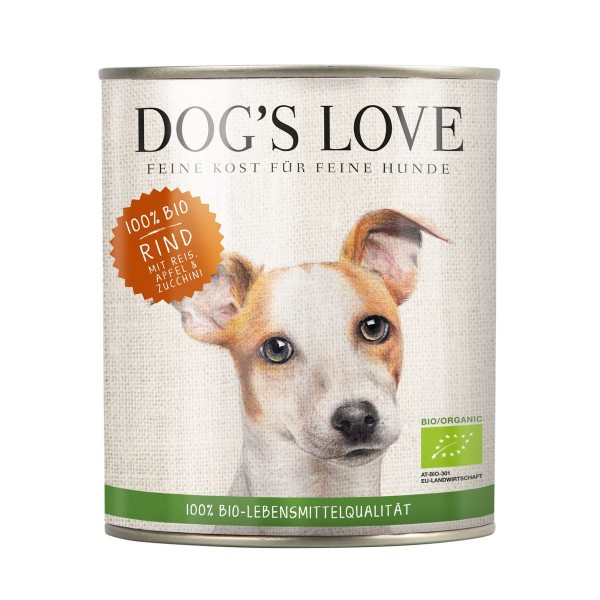 Dogs Love Bio Rind mit Reis, Apfel & Zucchini