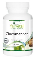 Bild von Glucomannan (Konjak) Extrakt 500mg, vegan, 180 Kapseln