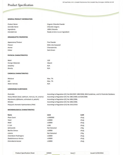 4. Bild von Bio Chlorella Pulver, Rohkostqualität, 350g