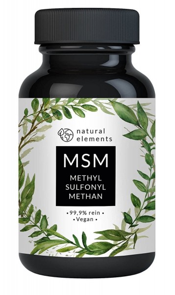 MSM Kapseln (Organischer Schwefel) 99,9% rein, 700mg, 365 vegane Kapseln